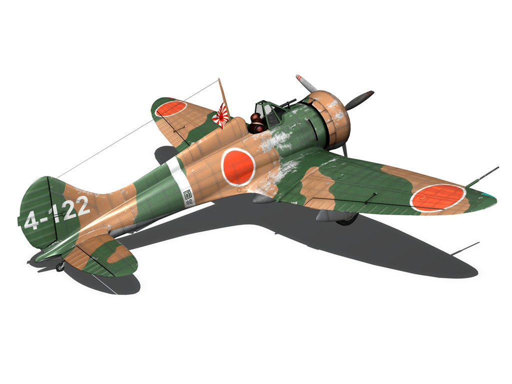 Mitsubishi A5M2 Type96 - Claude 3D model_9