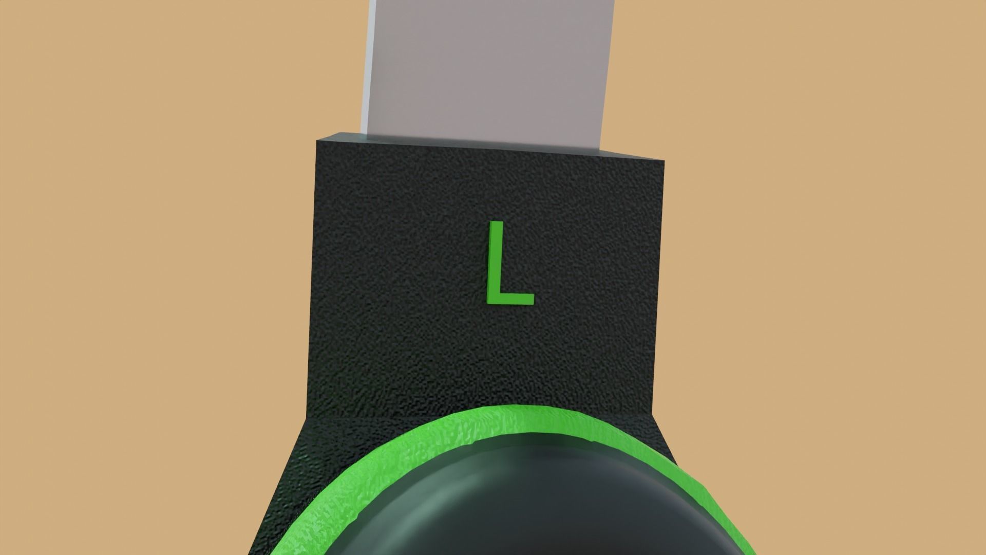 Biohazard gaming headset Low-poly 3D model_10