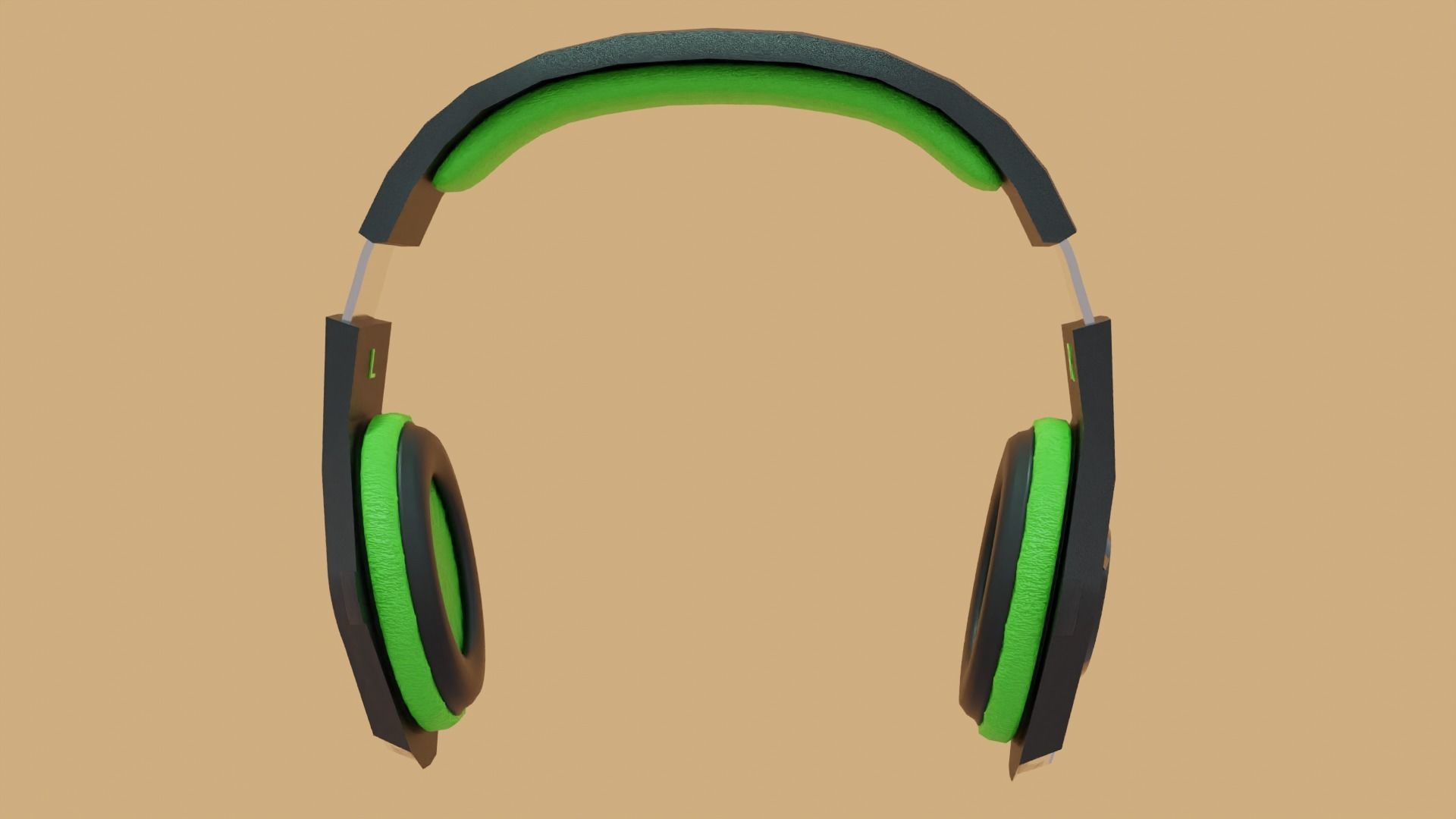 Biohazard gaming headset Low-poly 3D model_5
