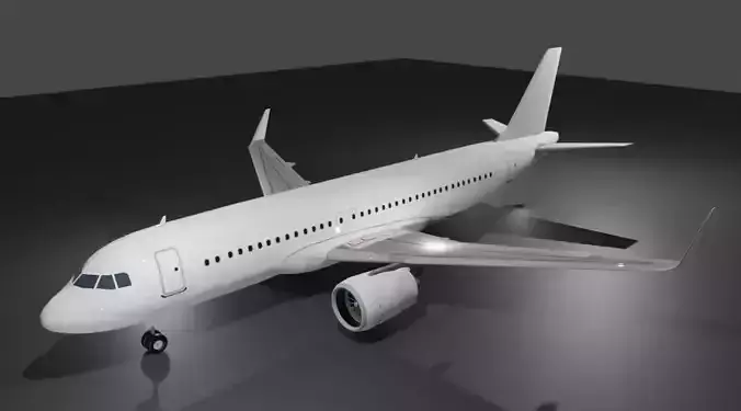 Airbus a320neo  model with generic livery Low-poly 3D model