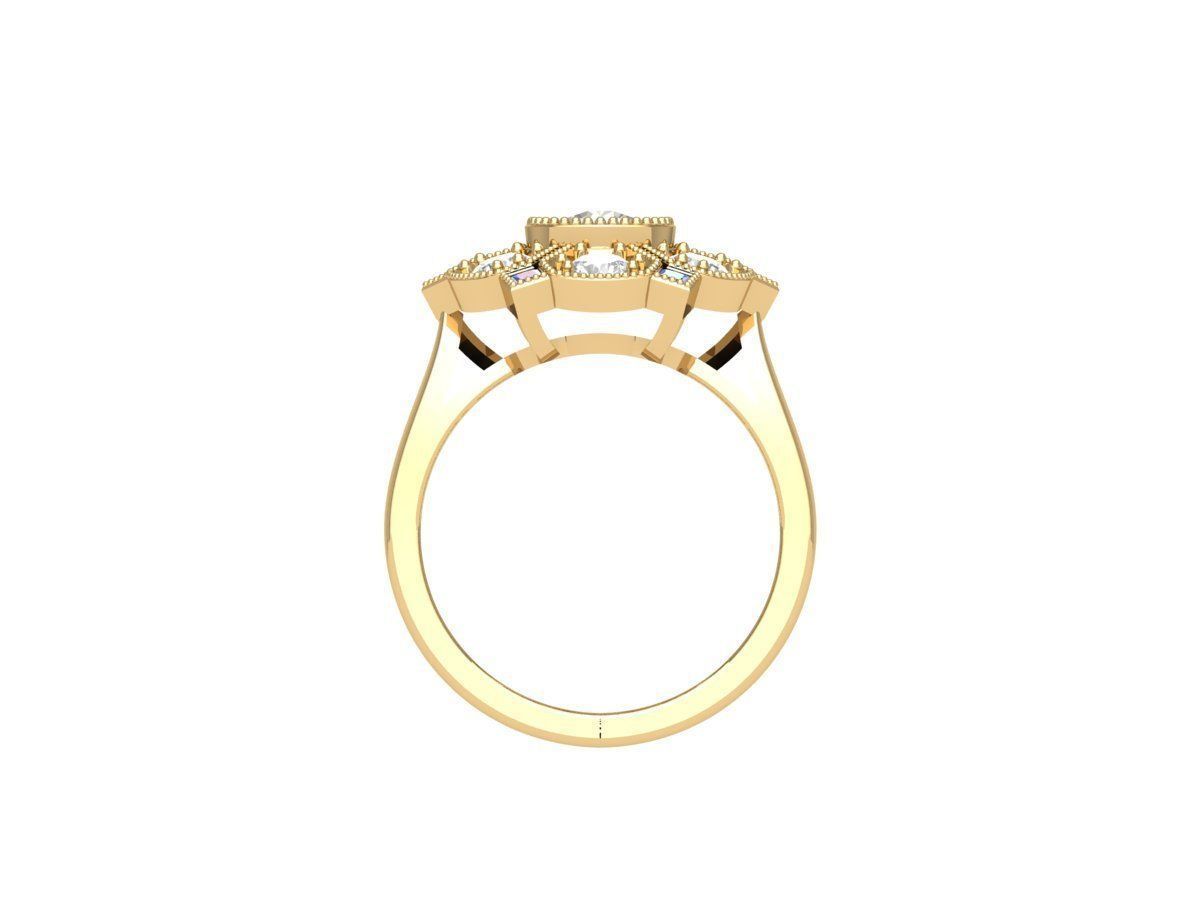 Wedding Ring 3D print model_11