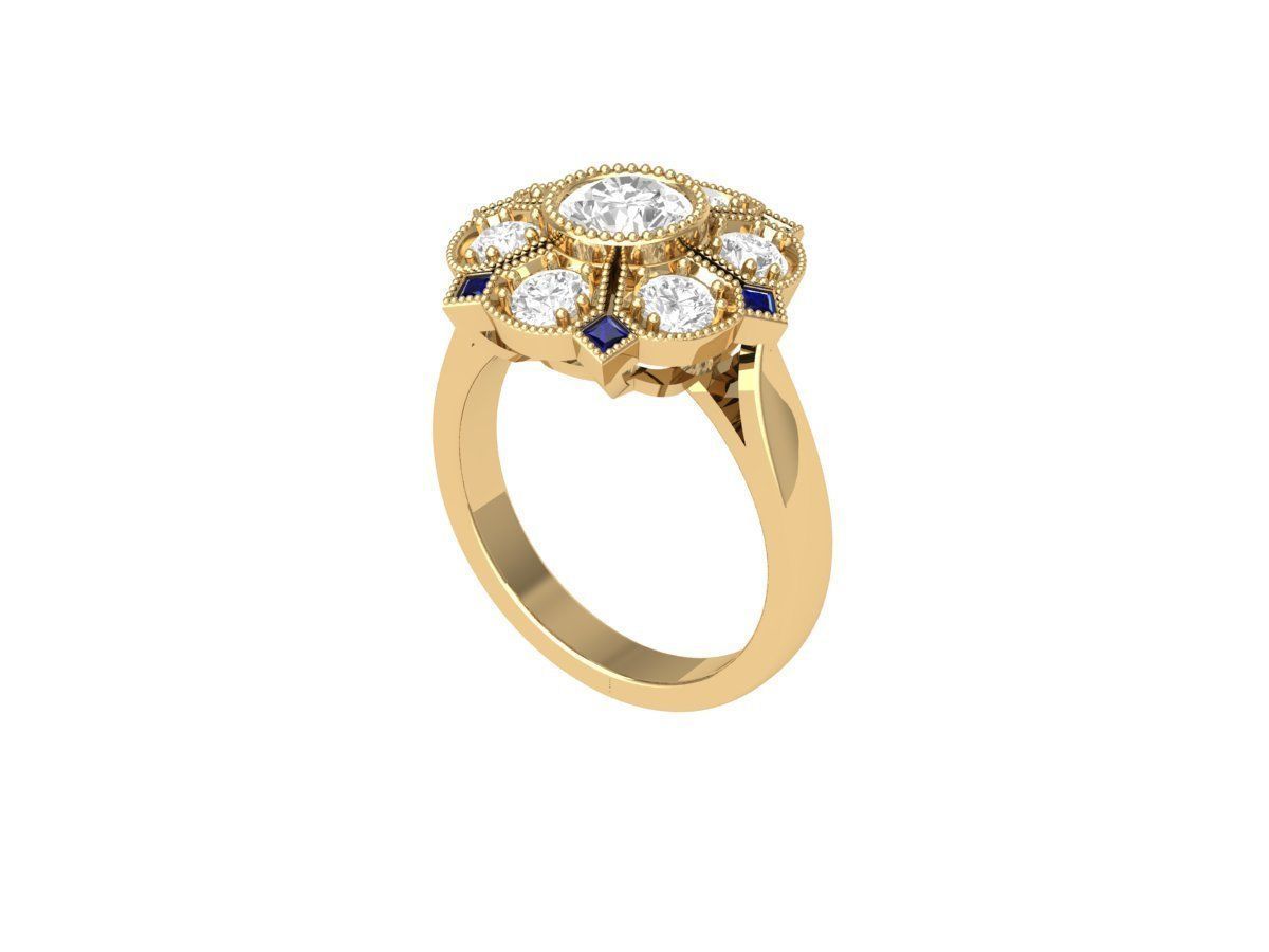 Wedding Ring 3D print model_3