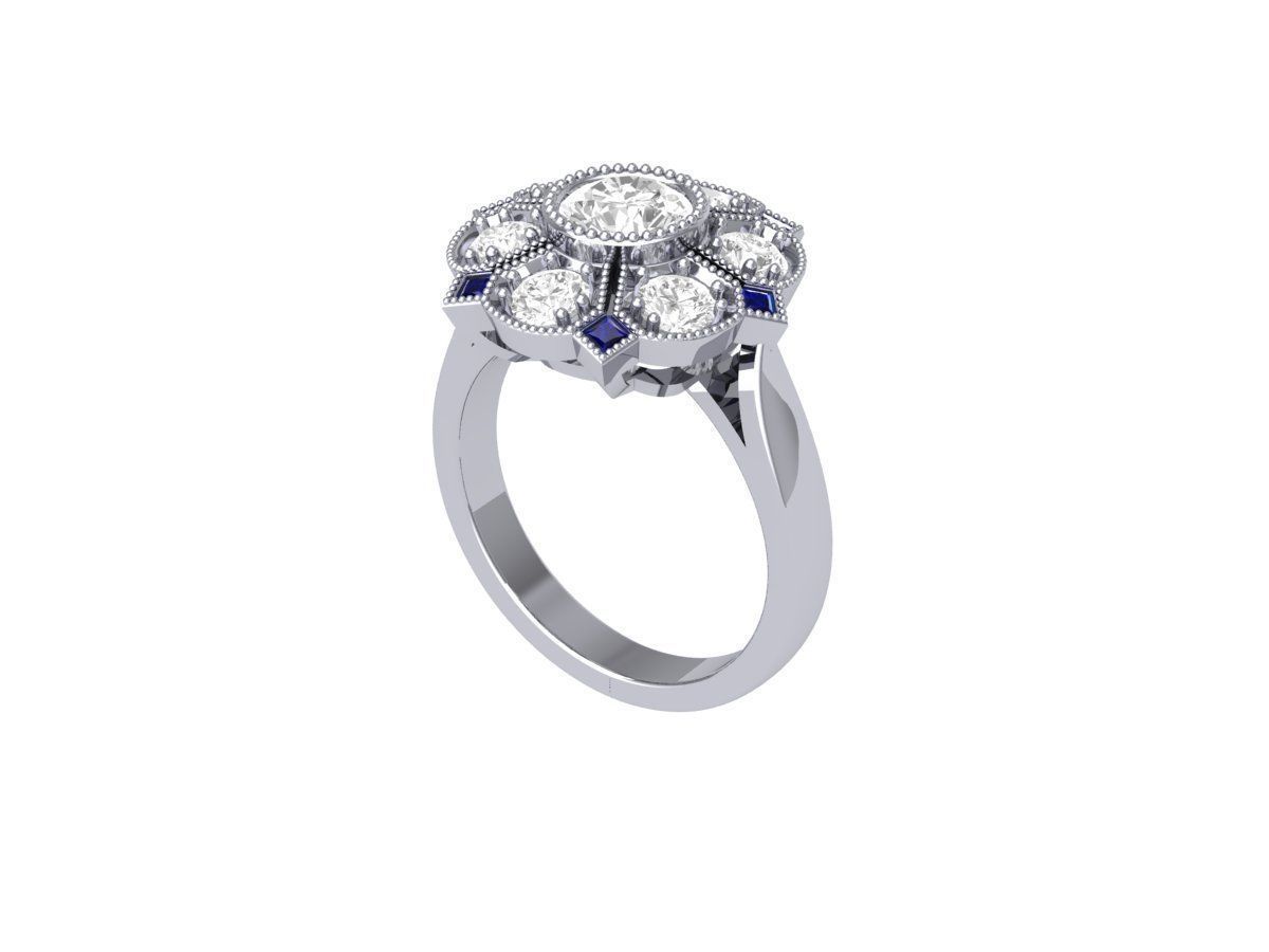 Wedding Ring 3D print model_5