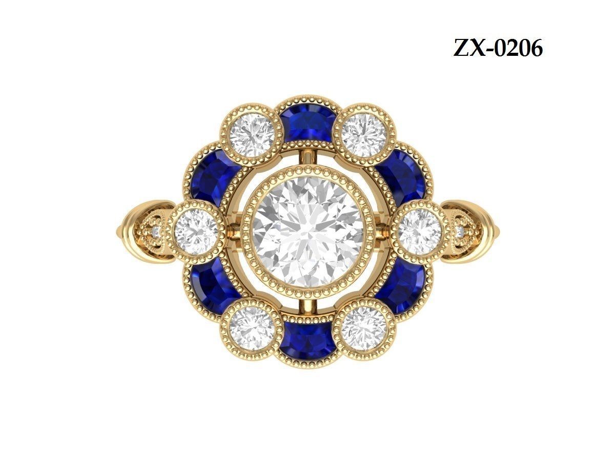 Wedding Ring 3D print model_13