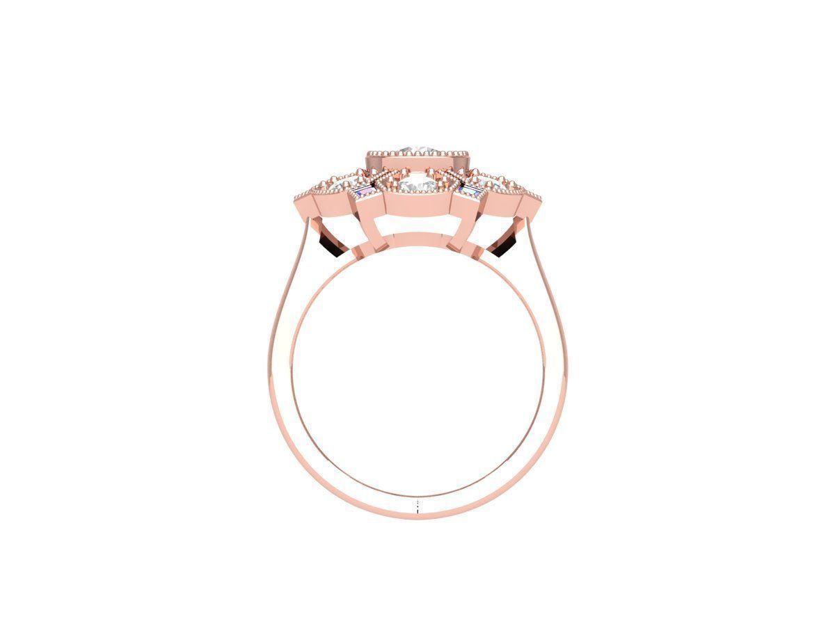 Wedding Ring 3D print model_9