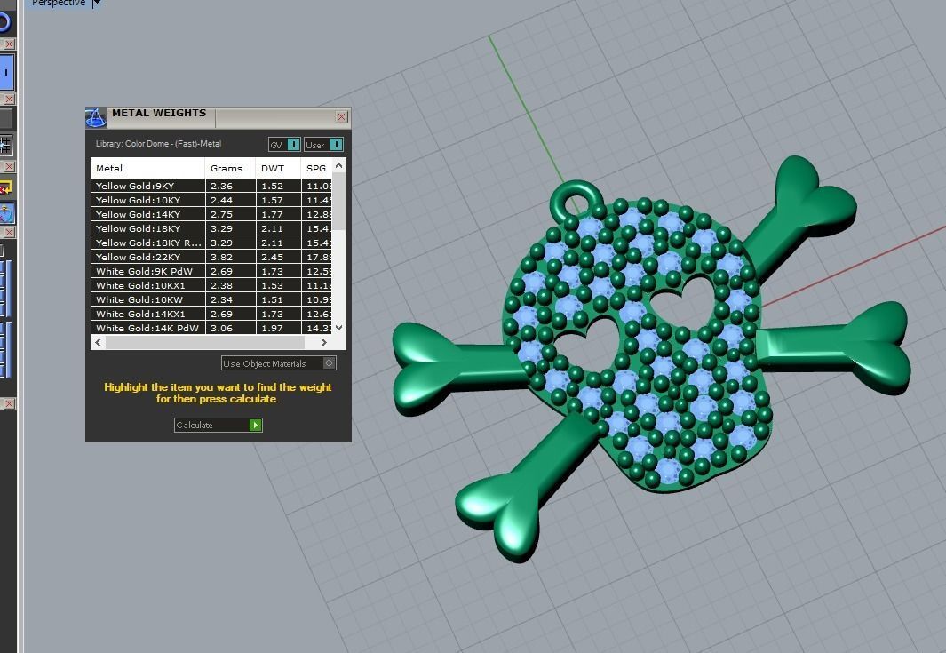 skull pendant 3D print model_5