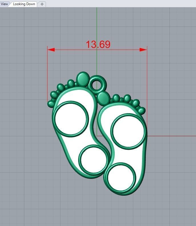 leg pendant 3D print model_6