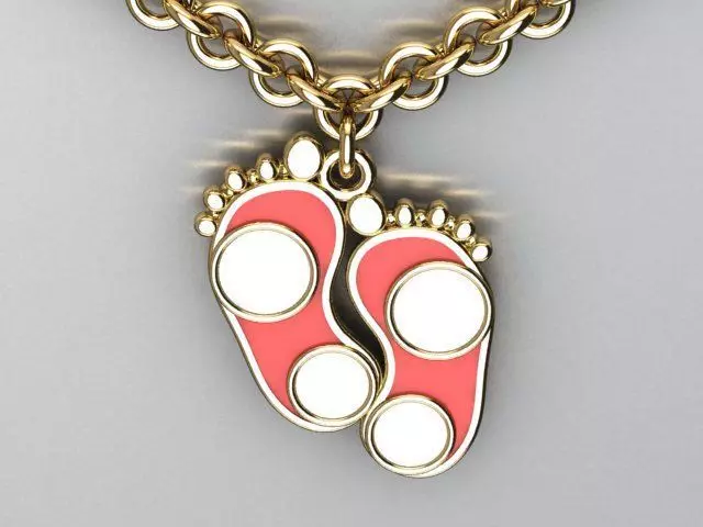 leg pendant 3D print model_0