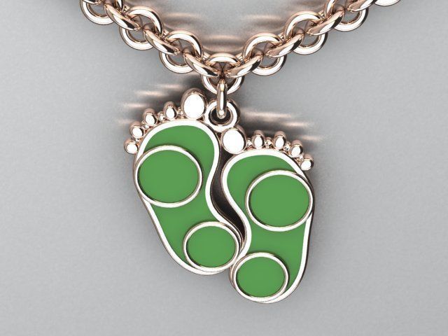 leg pendant 3D print model_2