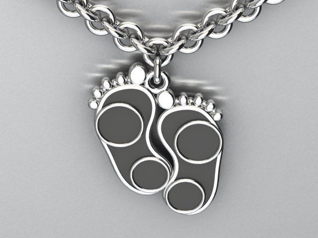 leg pendant 3D print model_1