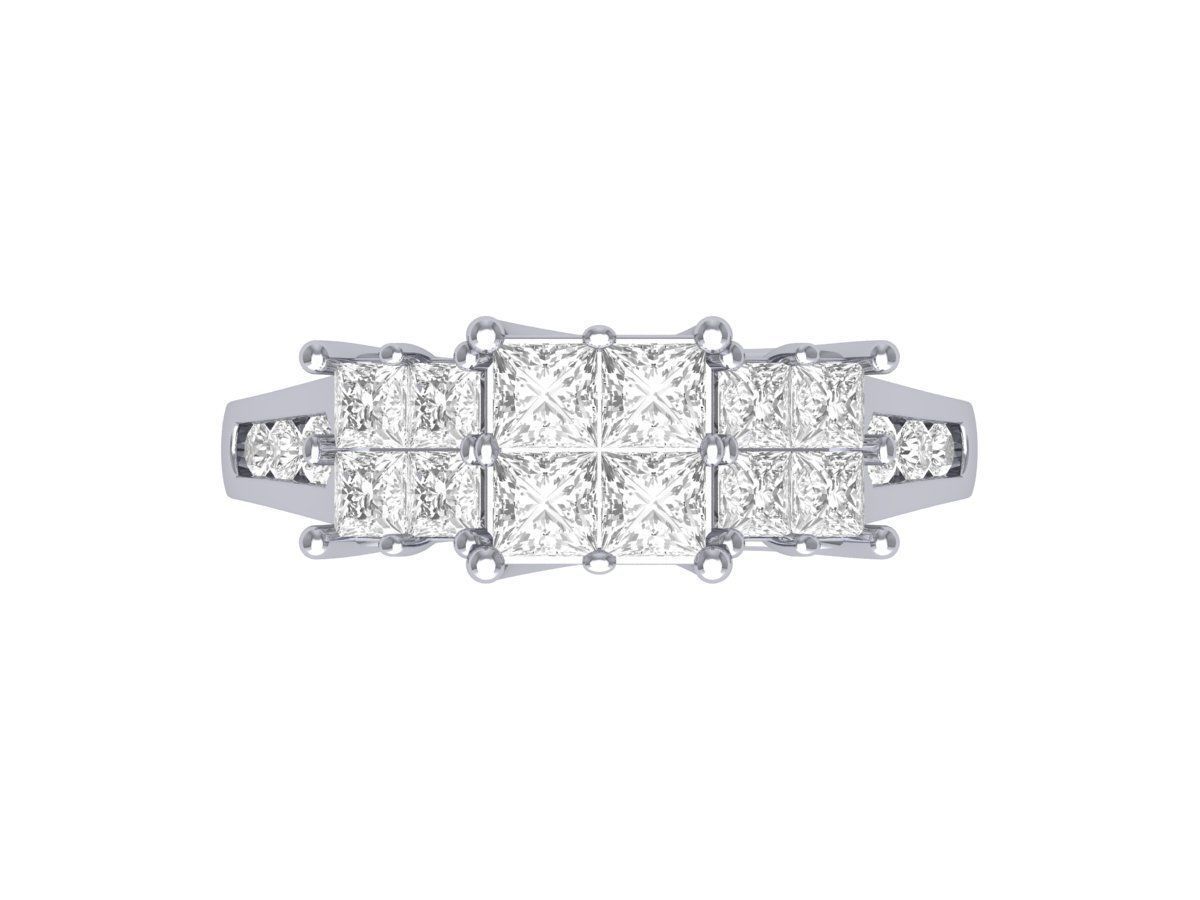 Princess Art Deco Ring 3D print model_2