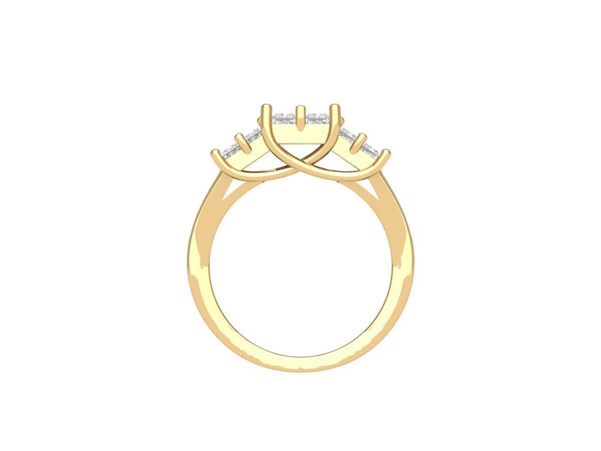 Princess Art Deco Ring 3D print model_8