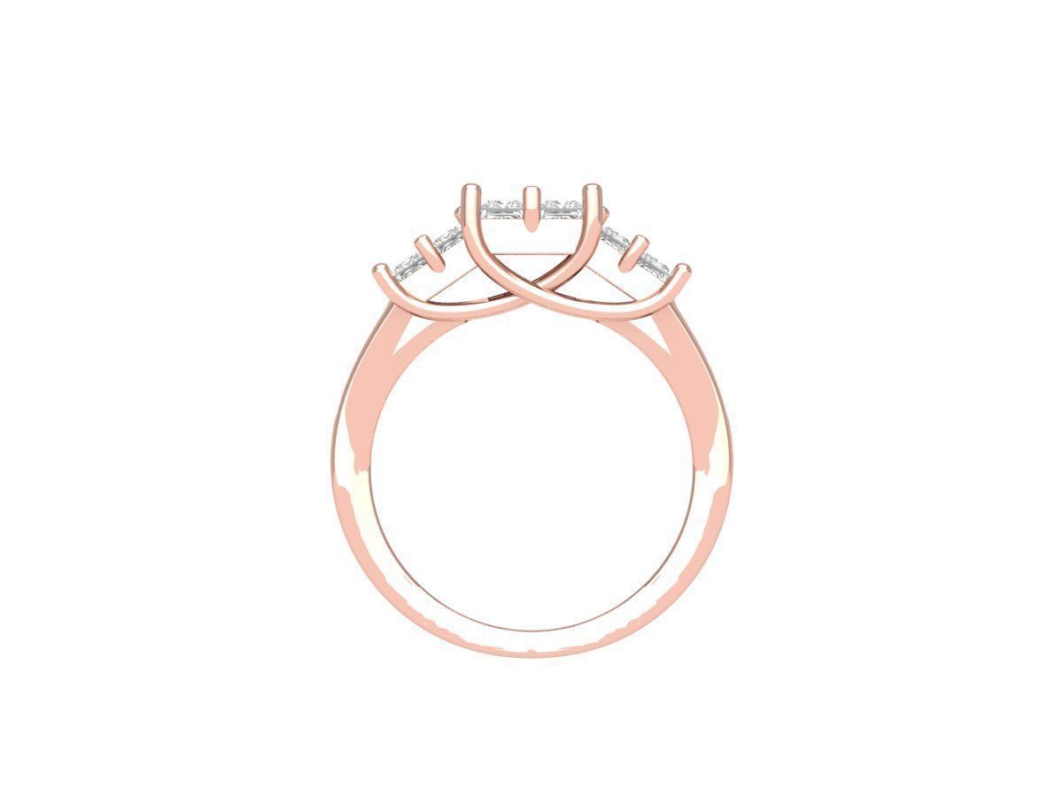 Princess Art Deco Ring 3D print model_6