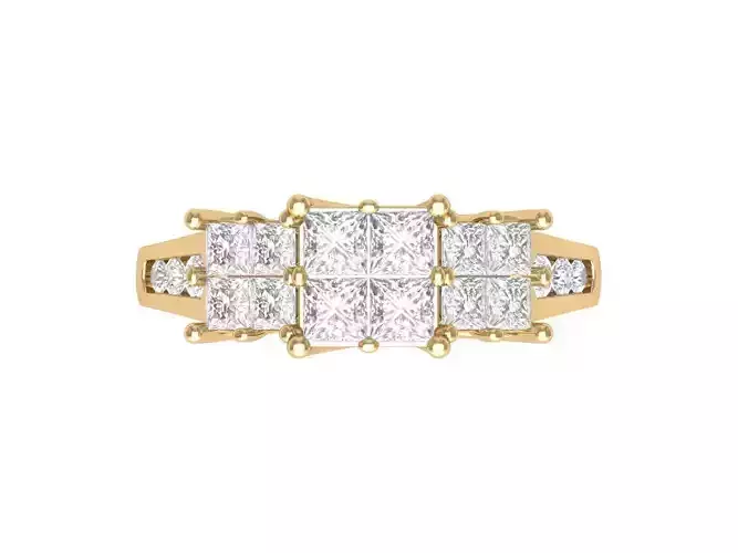 Princess Art Deco Ring