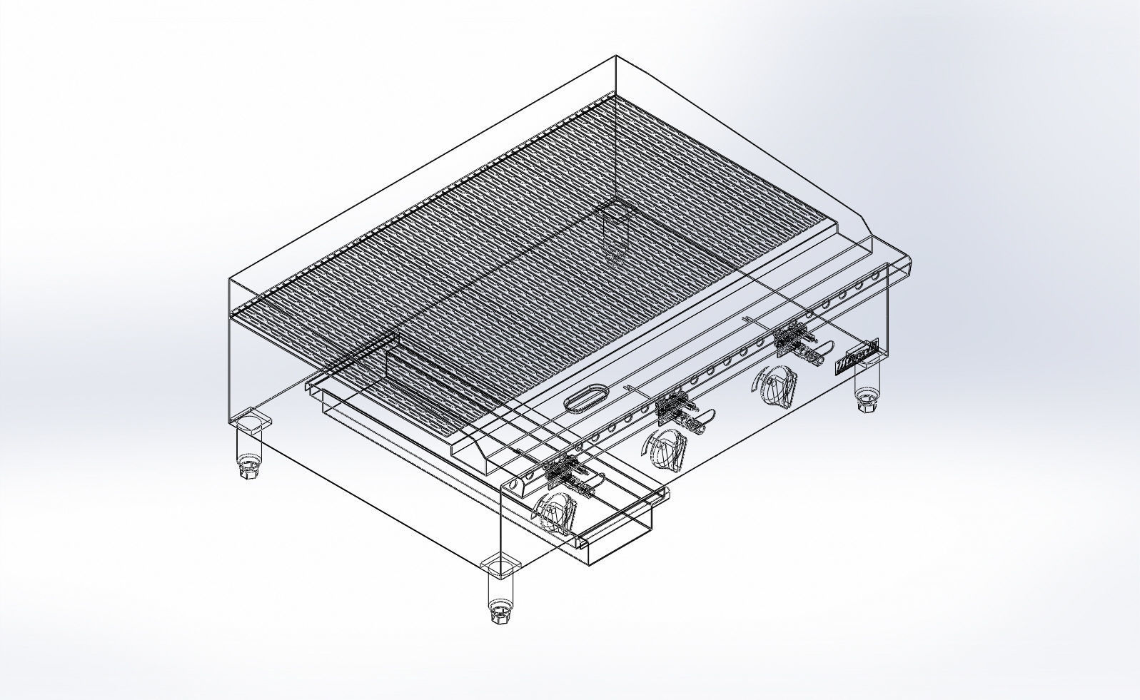 Wide Radiant Broiler 36 in - 105000 BTU 3D model_6
