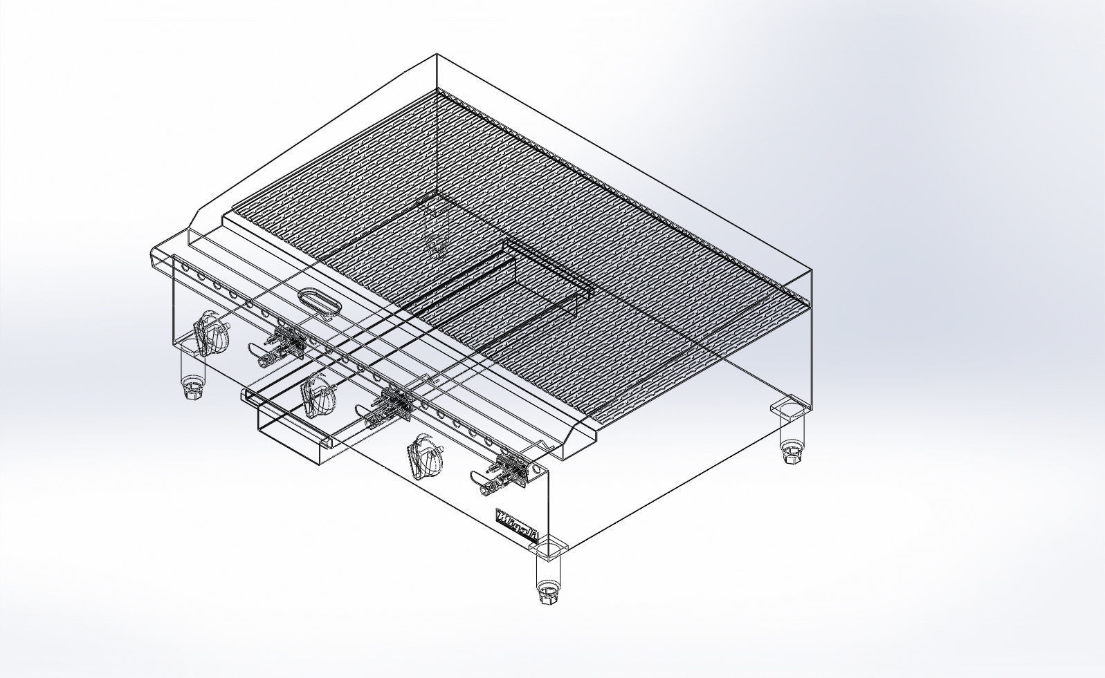 Wide Radiant Broiler 36 in - 105000 BTU 3D model_7