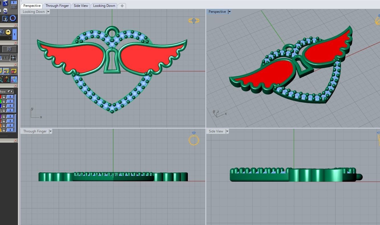 heart jewelry 3D print model_3