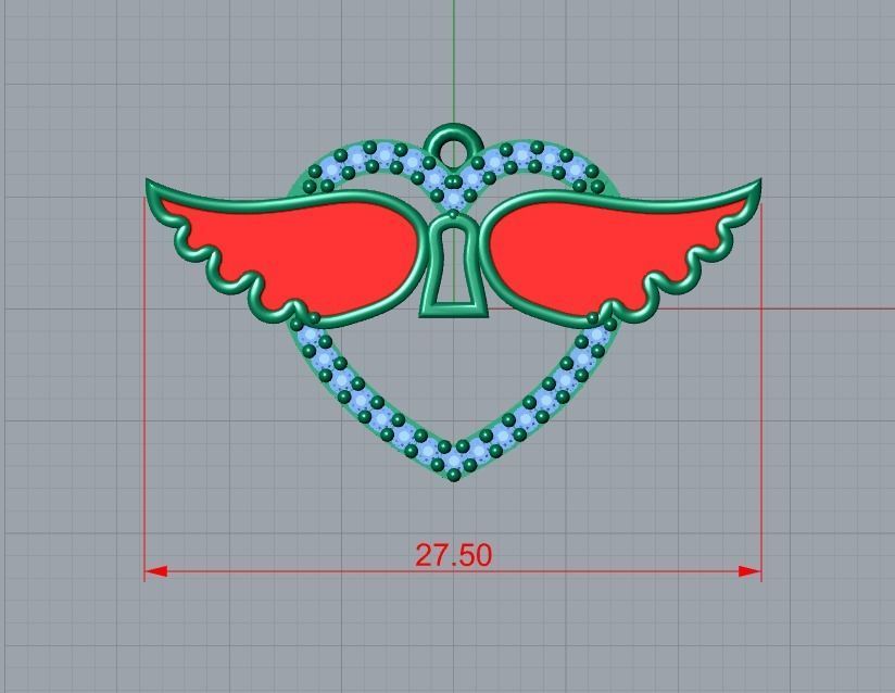 heart jewelry 3D print model_7
