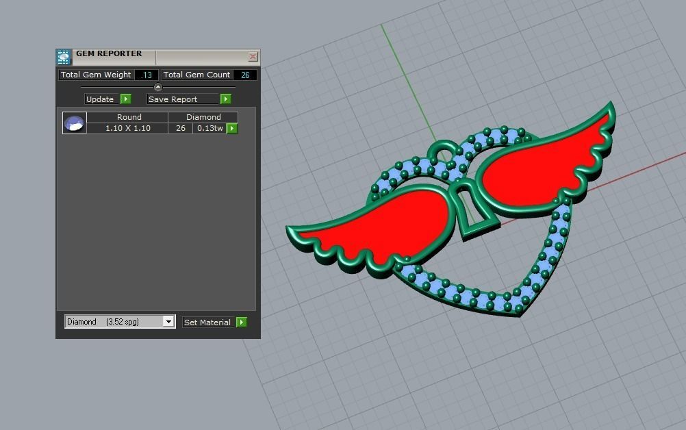 heart jewelry 3D print model_4