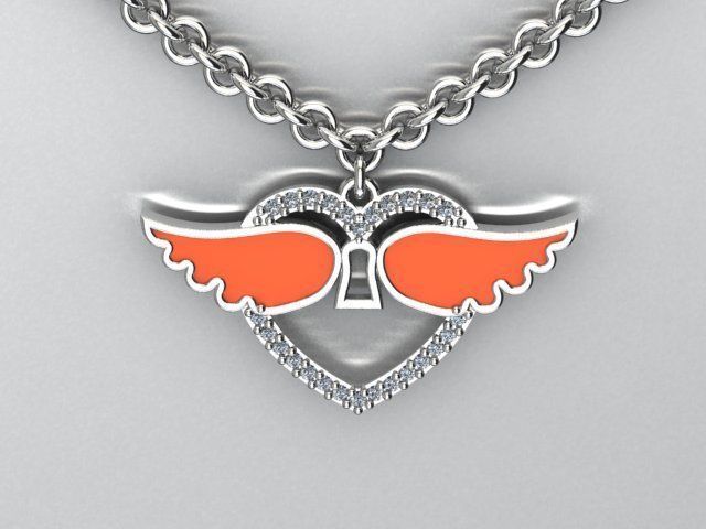 heart jewelry 3D print model_1