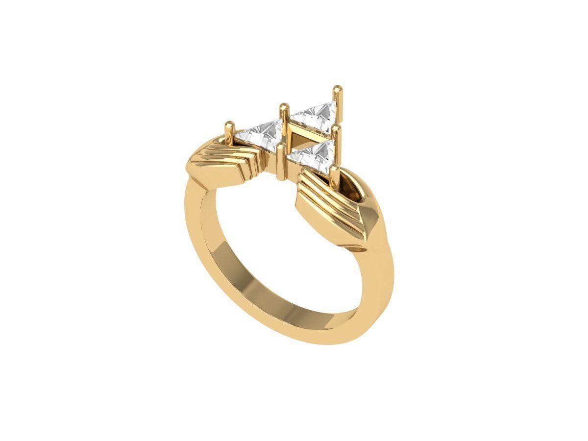 Wedding Ring 3D print model_3