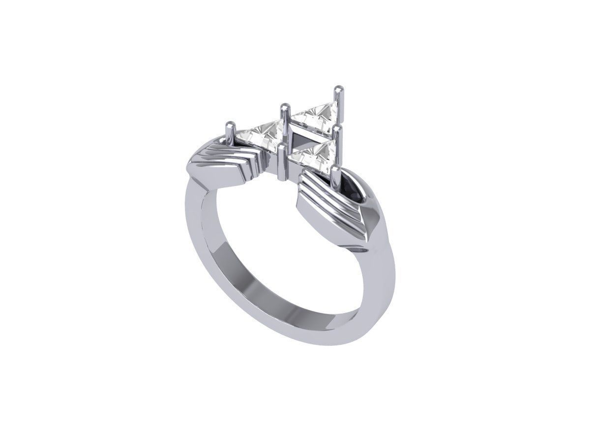 Wedding Ring 3D print model_5