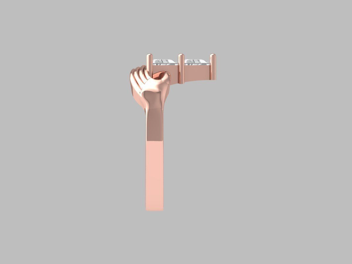 Wedding Ring 3D print model_9