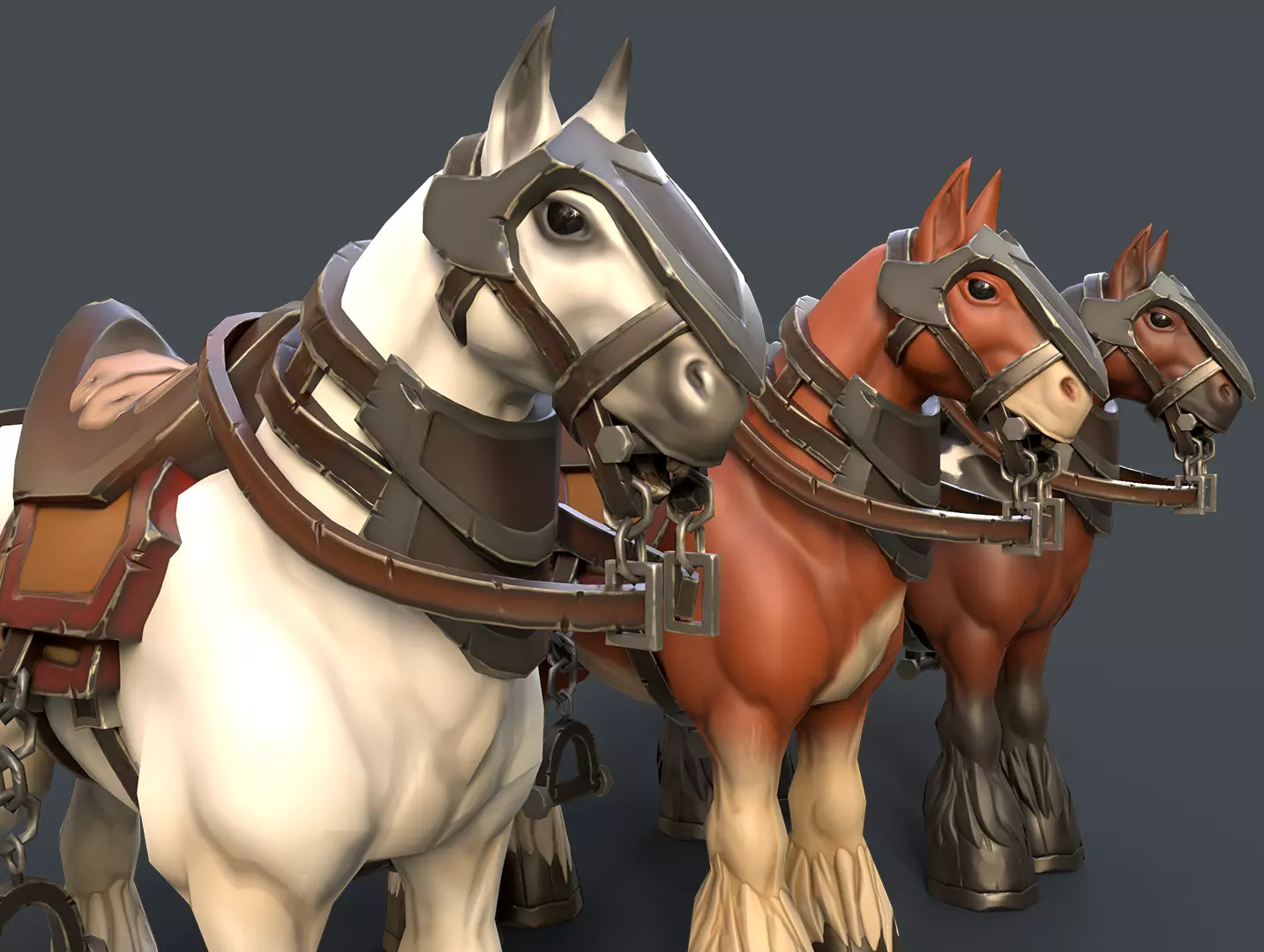 Stylized Horse Low-poly 3D model_0