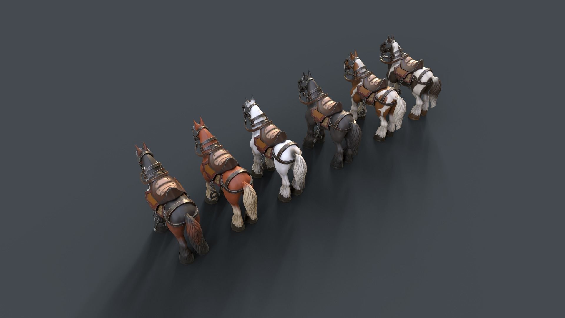 Stylized Horse Low-poly 3D model_6
