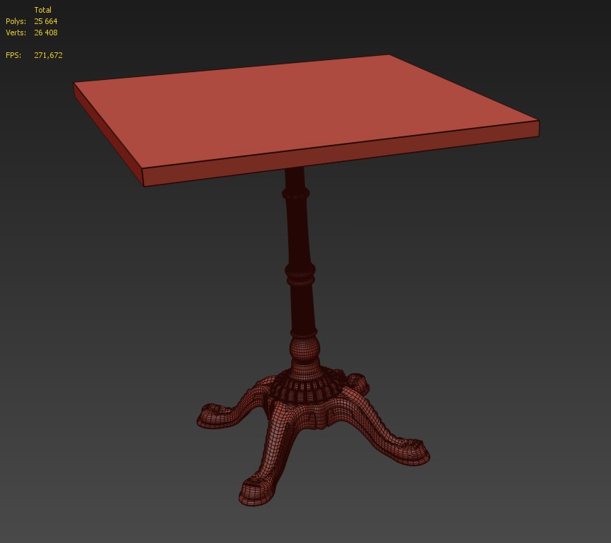 lassical podstole 3D model_4