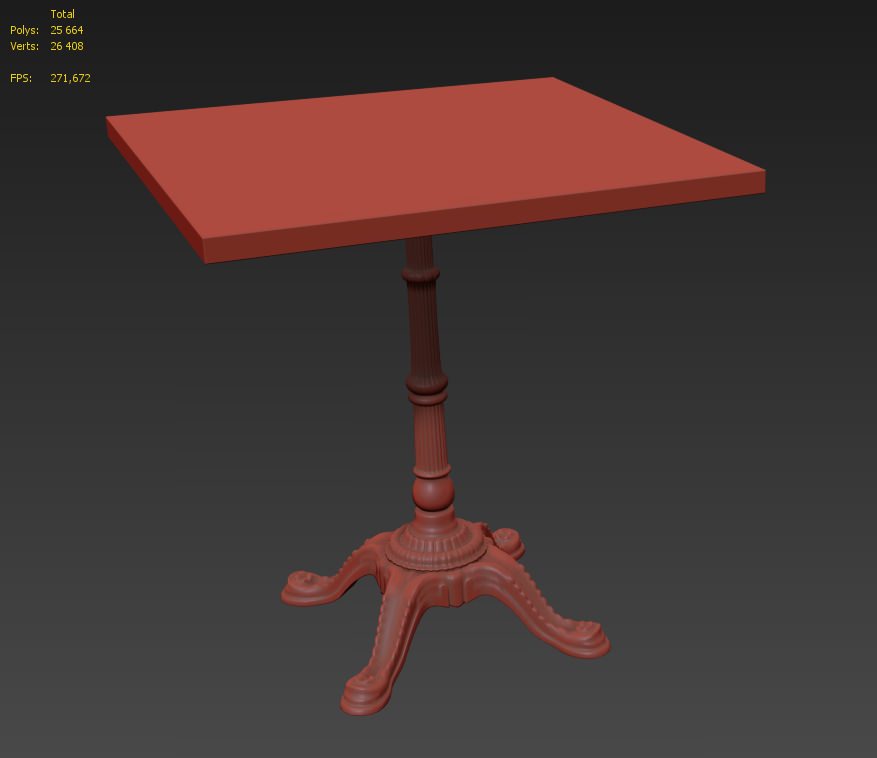 lassical podstole 3D model_3