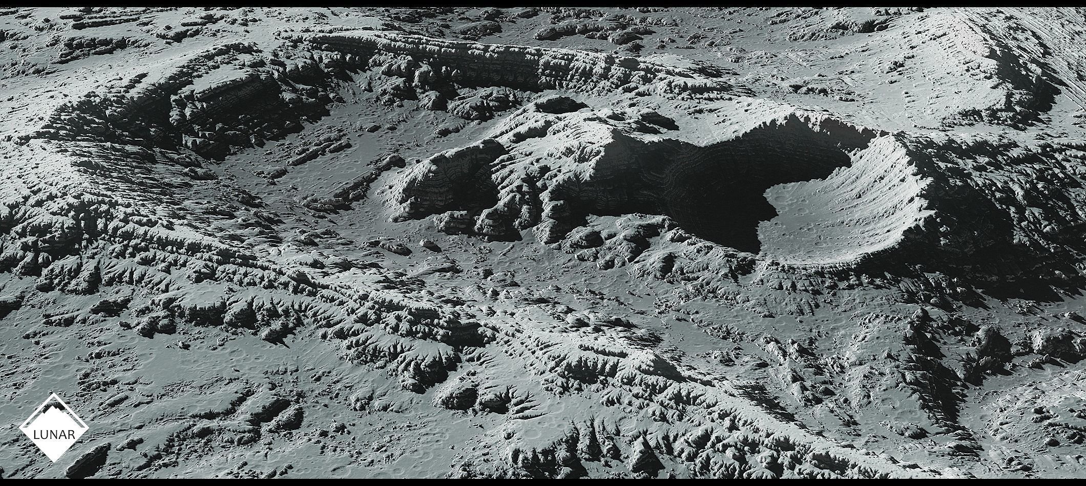 Moon Landscape Pack - World Machine Low-poly 3D model_19