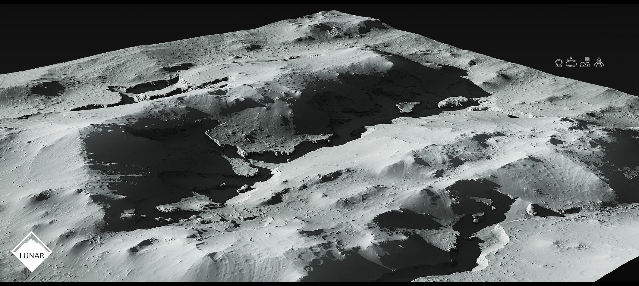 Moon Landscape Pack - World Machine Low-poly 3D model_23