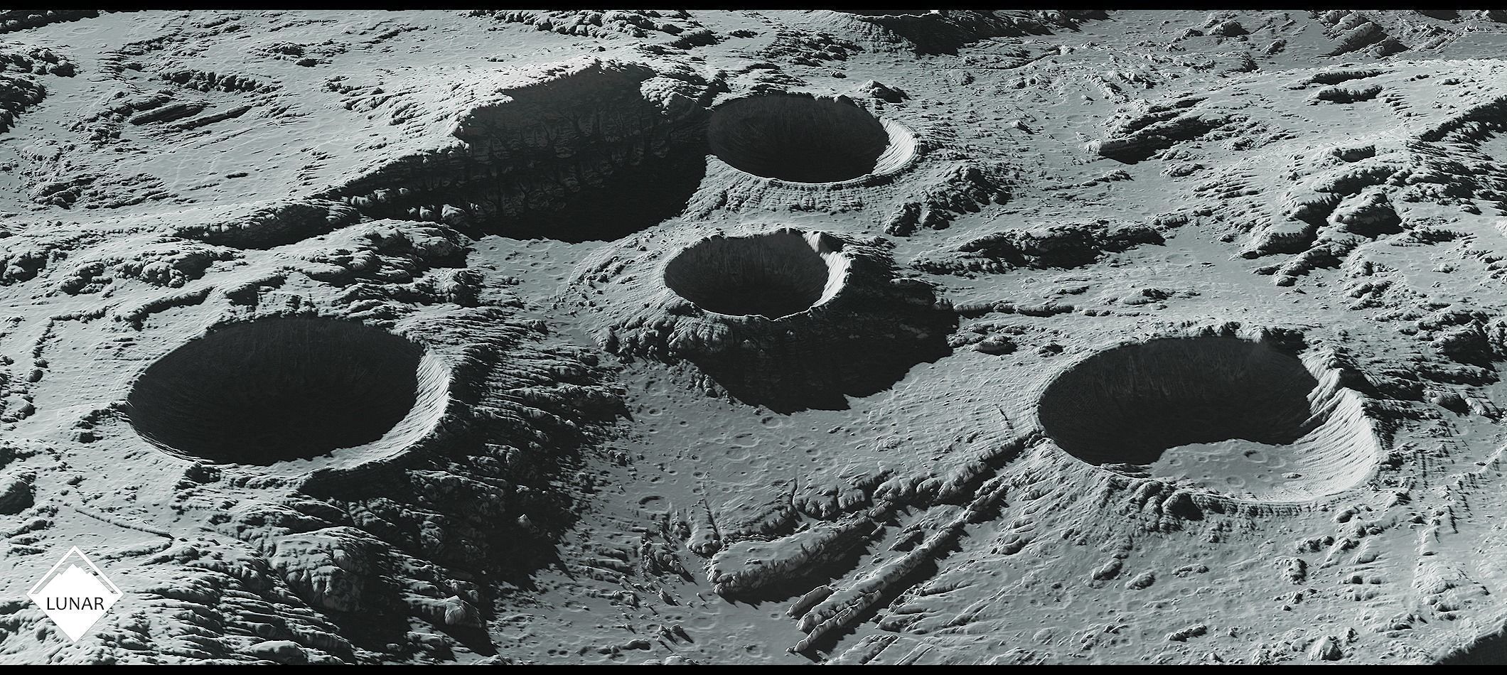 Moon Landscape Pack - World Machine Low-poly 3D model_16