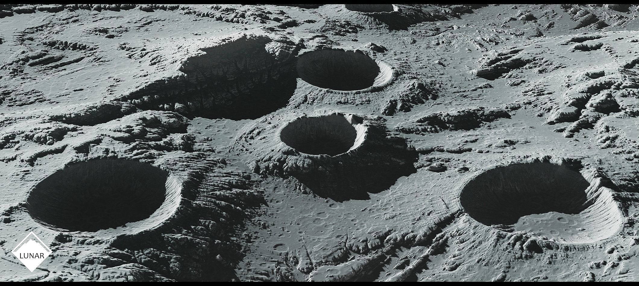 Moon Landscape Pack - World Machine Low-poly 3D model_18