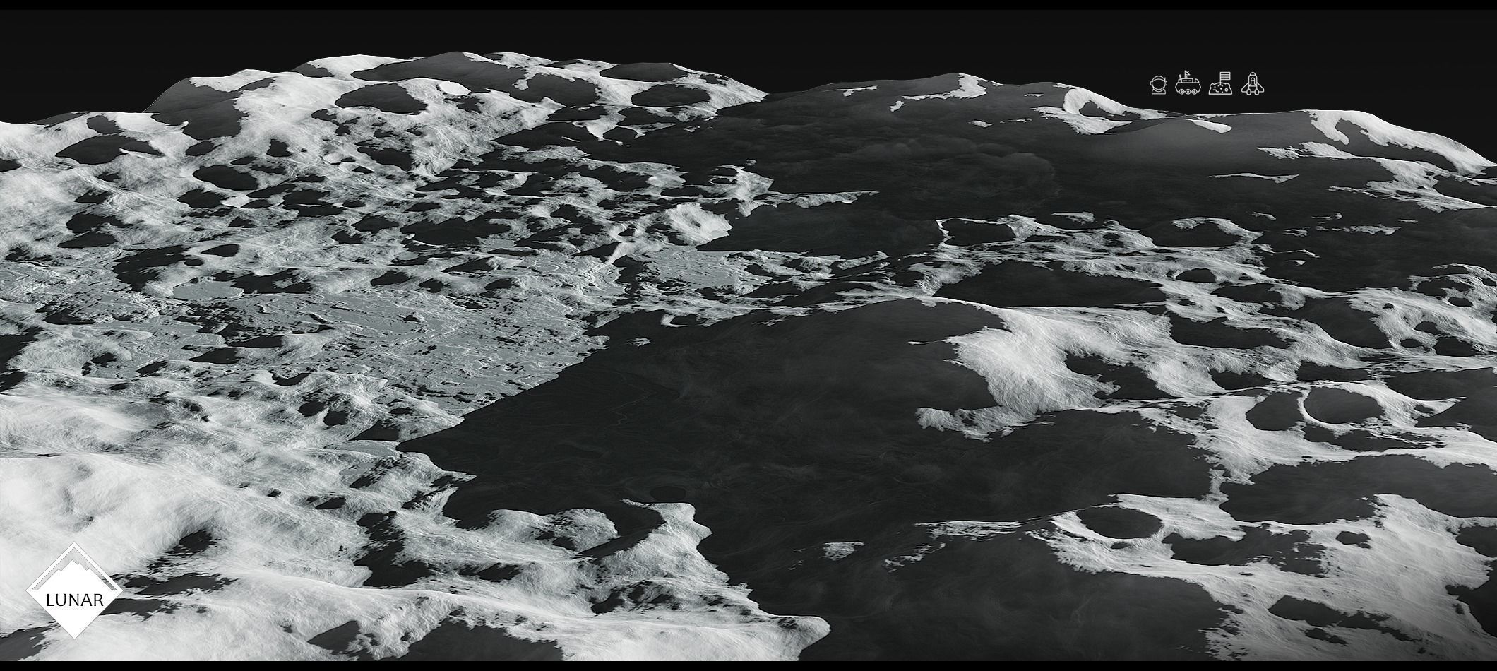 Moon Landscape Pack - World Machine Low-poly 3D model_15