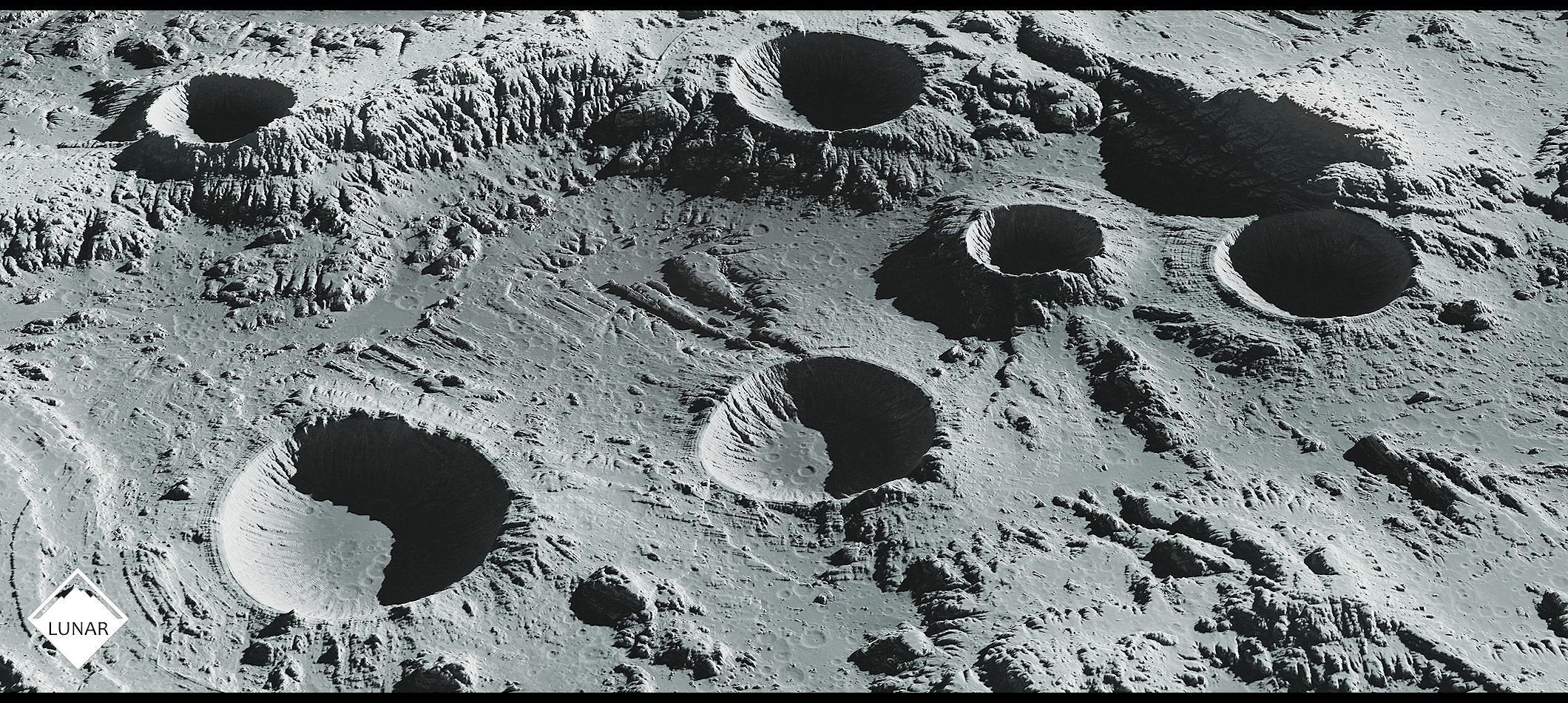 Moon Landscape Pack - World Machine Low-poly 3D model_14