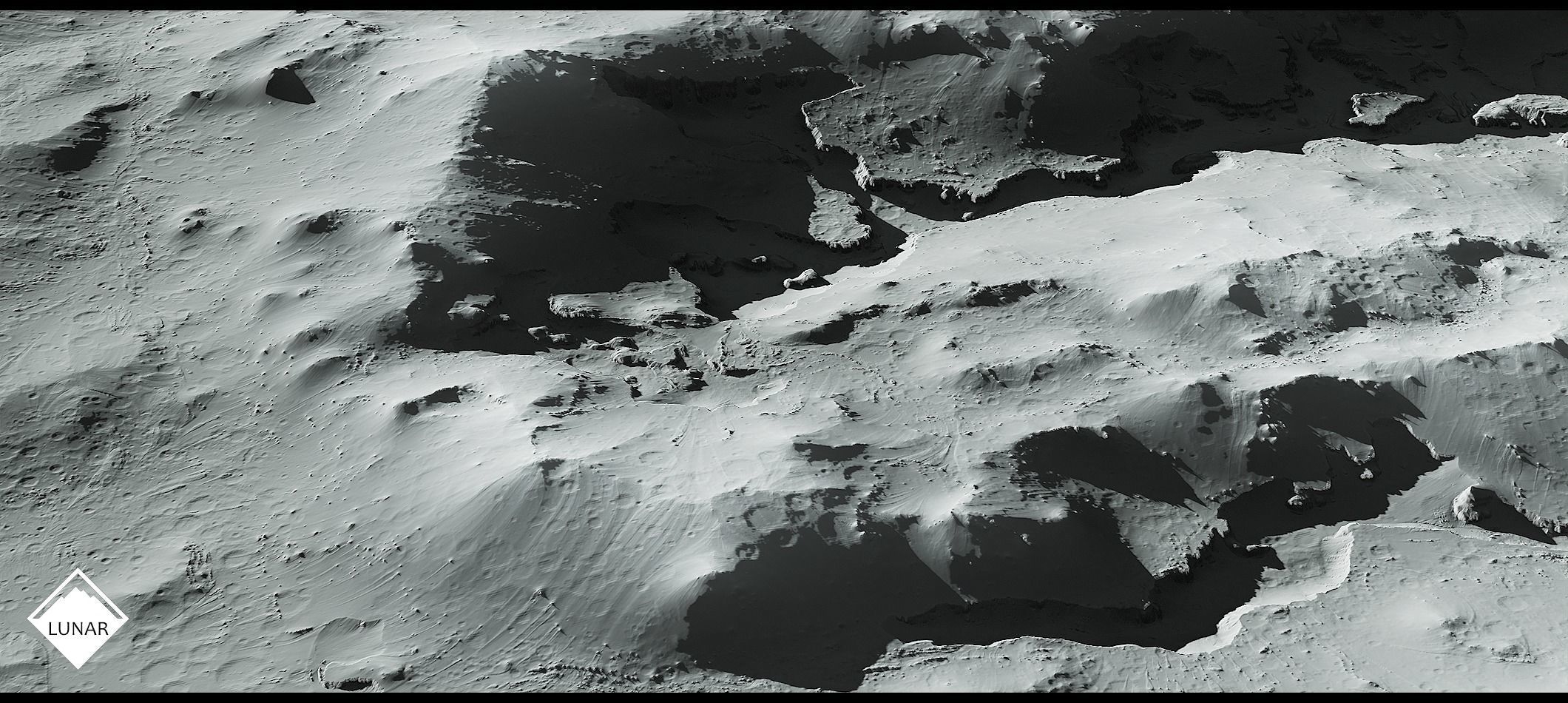 Moon Landscape Pack - World Machine Low-poly 3D model_20