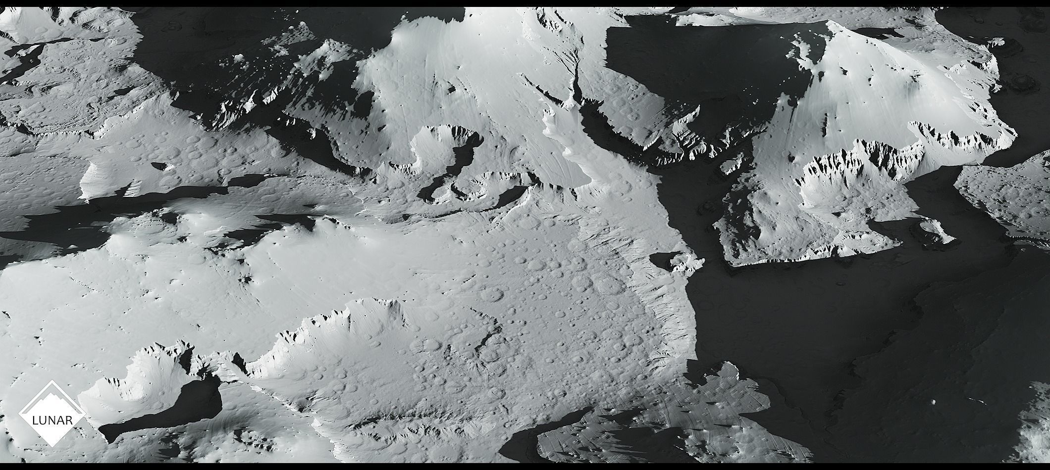 Moon Landscape Pack - World Machine Low-poly 3D model_1