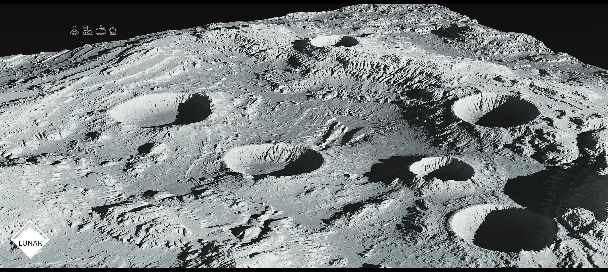 Moon Landscape Pack - World Machine Low-poly 3D model_6