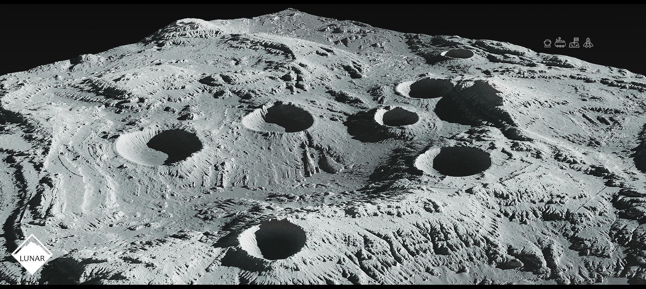 Moon Landscape Pack - World Machine Low-poly 3D model_11