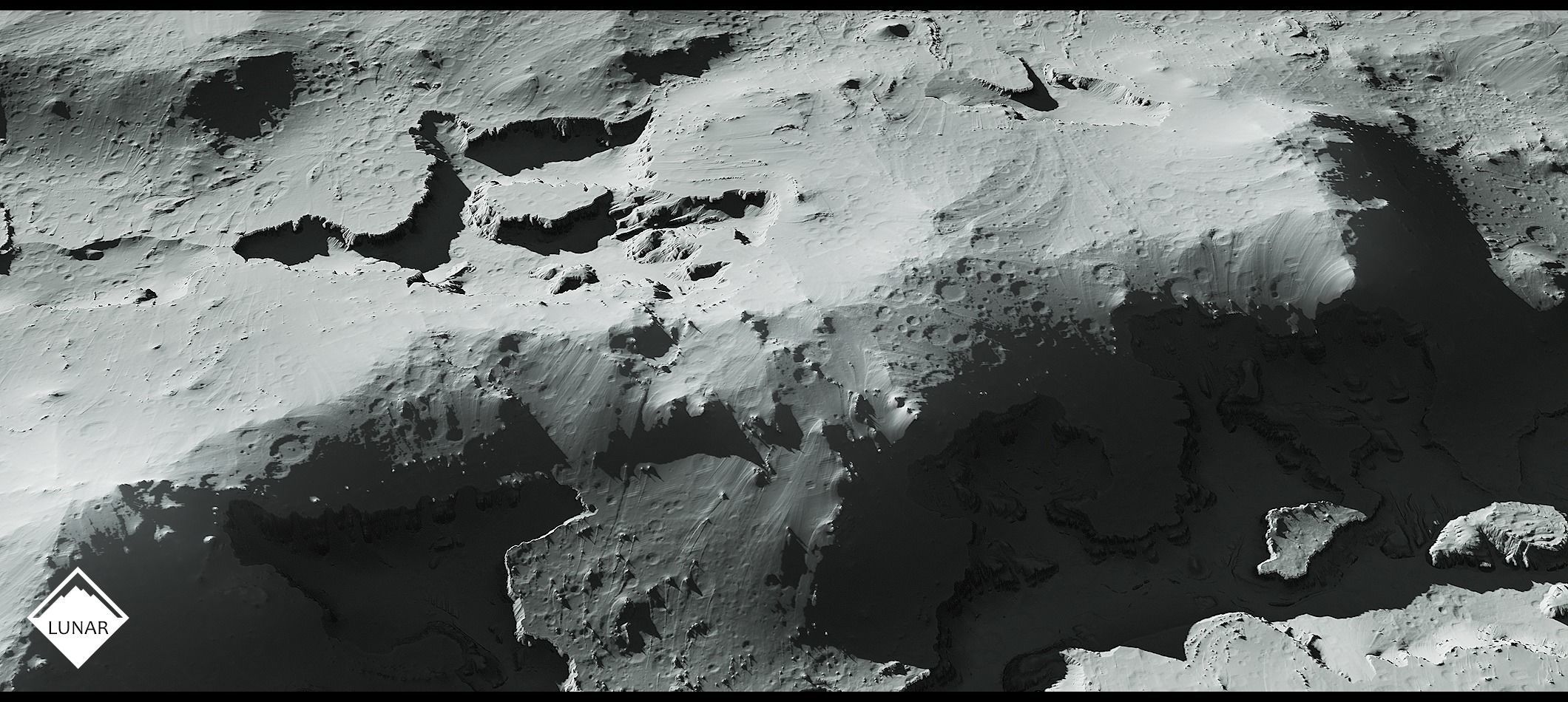 Moon Landscape Pack - World Machine Low-poly 3D model_4