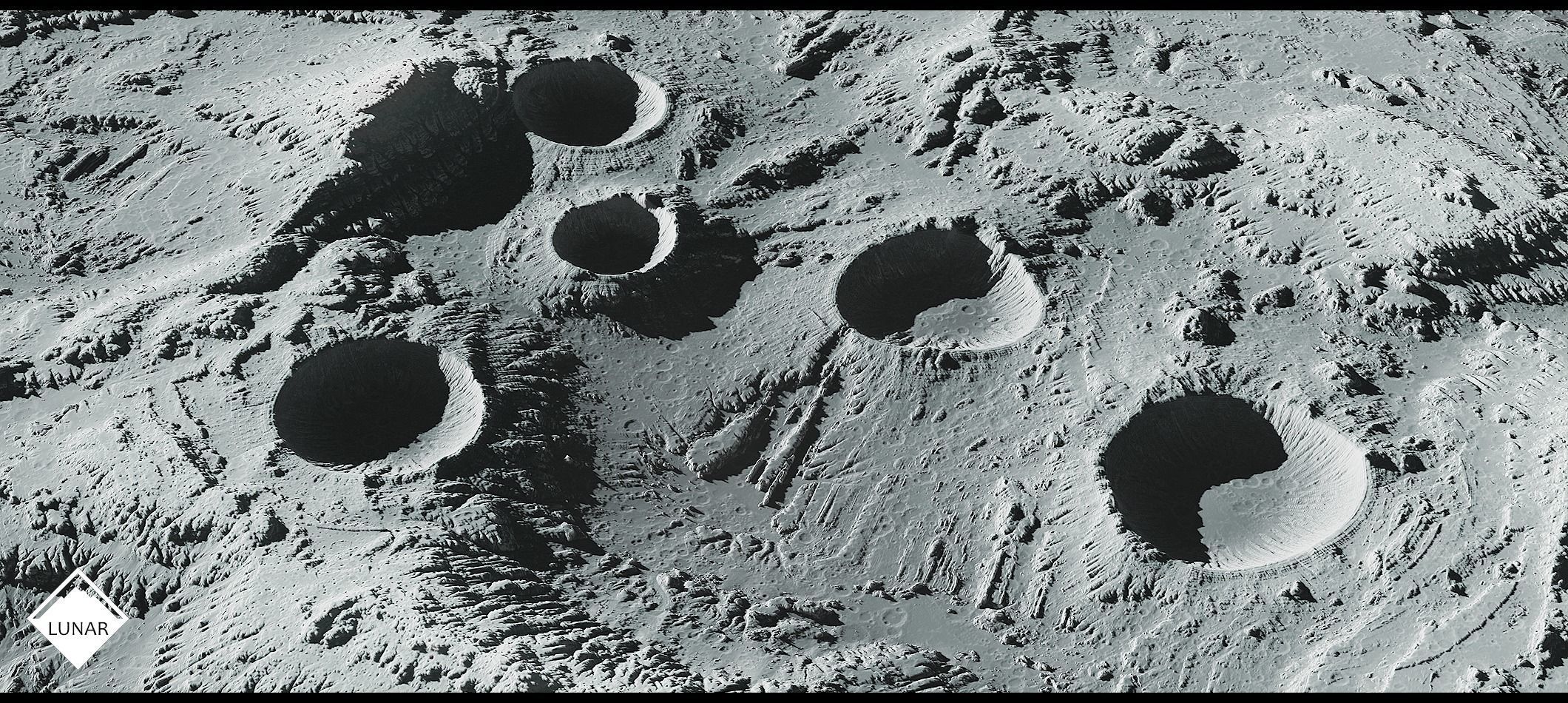 Moon Landscape Pack - World Machine Low-poly 3D model_22