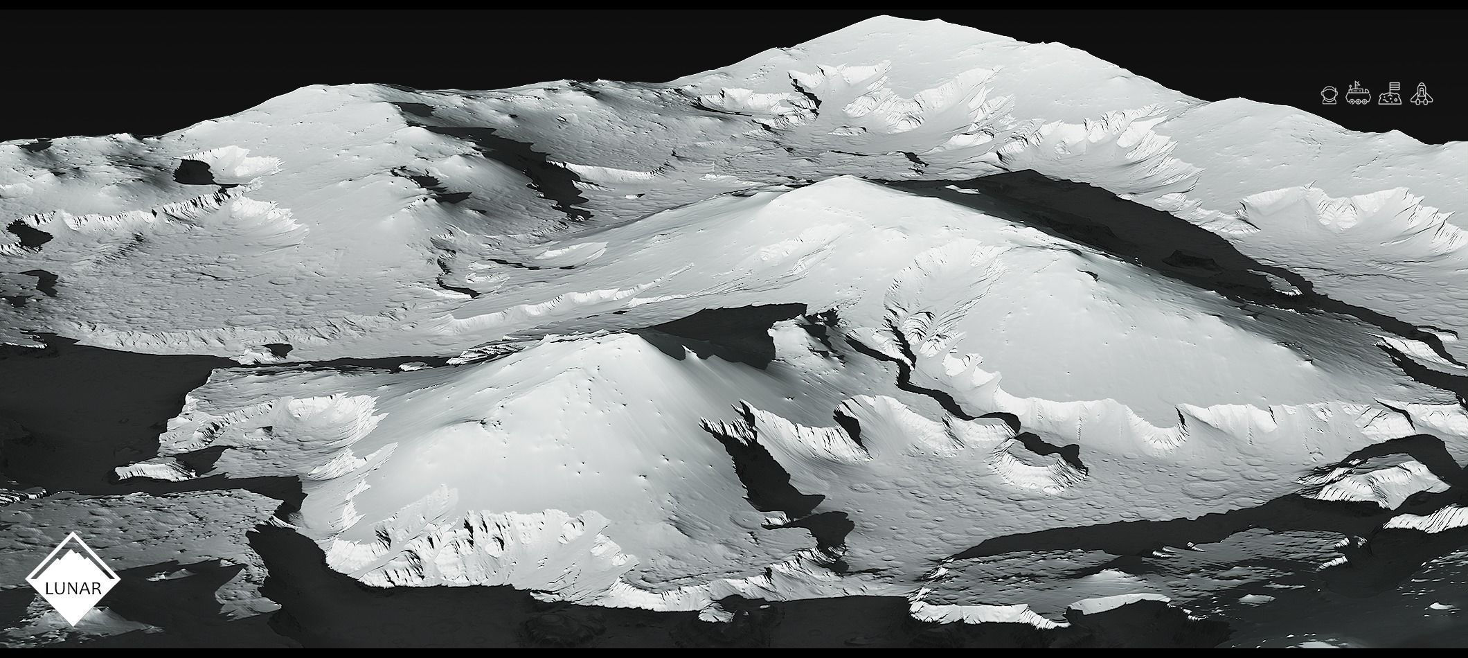 Moon Landscape Pack - World Machine Low-poly 3D model_13