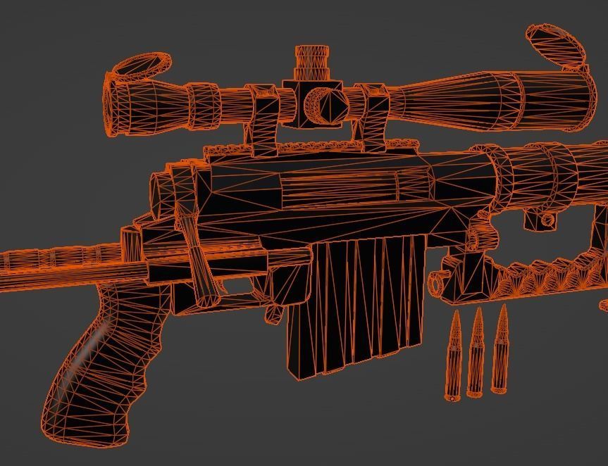 Sniper-rifle CheyTacM200 Intervention Free low-poly 3D model_10