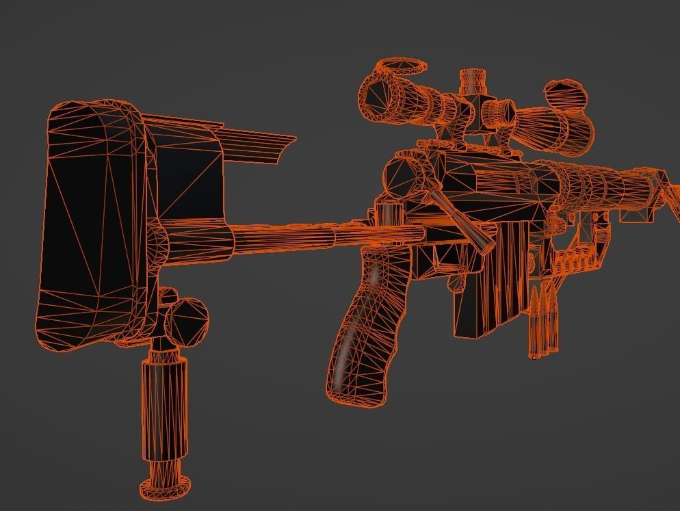 Sniper-rifle CheyTacM200 Intervention Free low-poly 3D model_6
