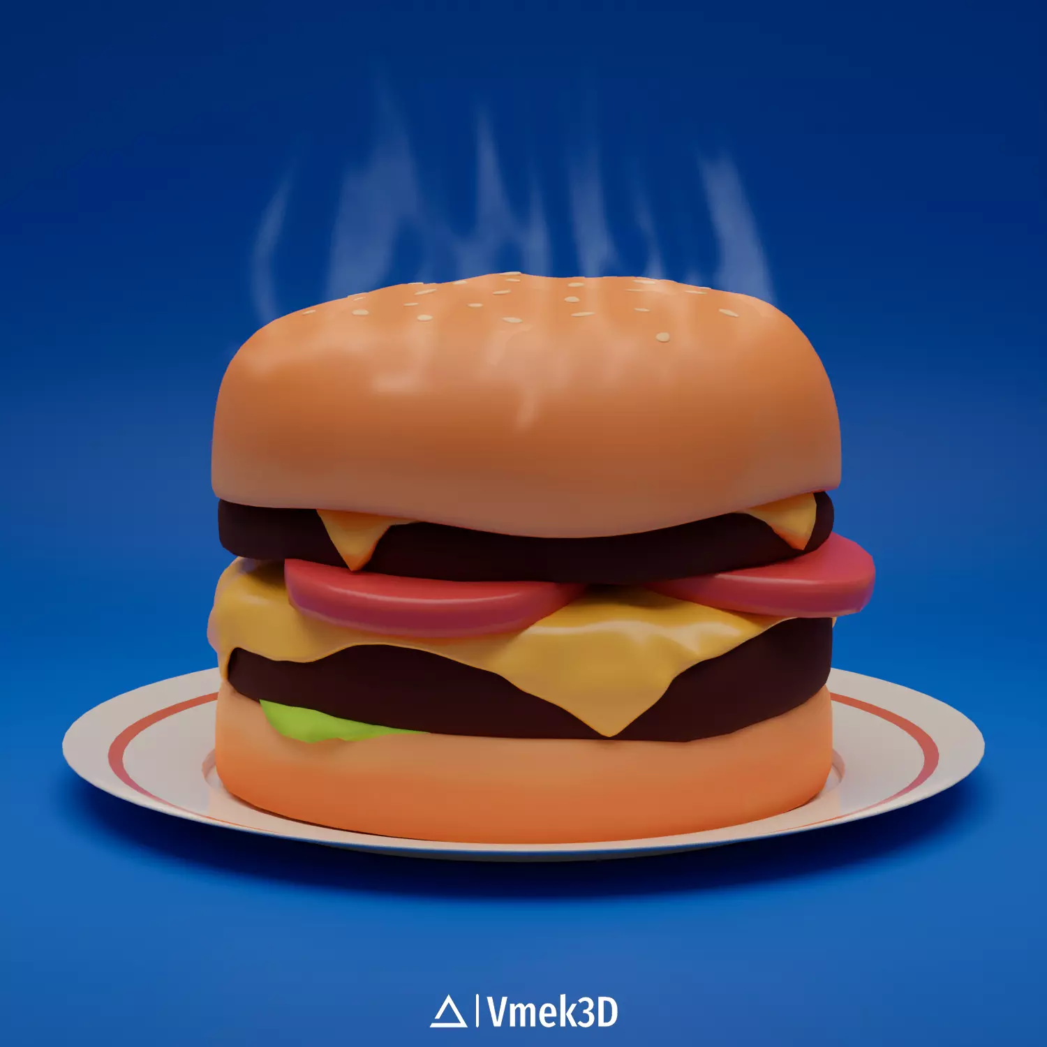 Double Cheese Burger Free low-poly 3D model