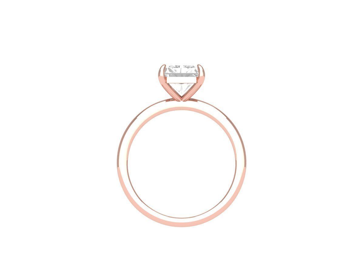 Radiant Solitaire Ring 3D print model_10