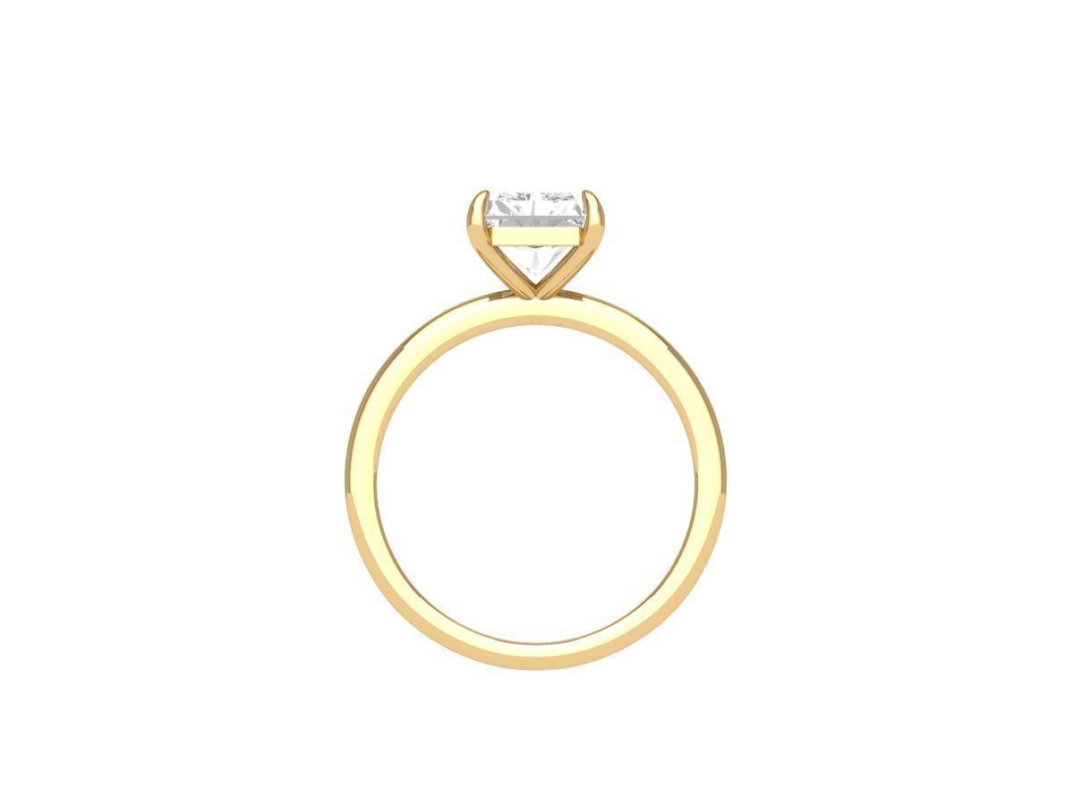 Radiant Solitaire Ring 3D print model_9