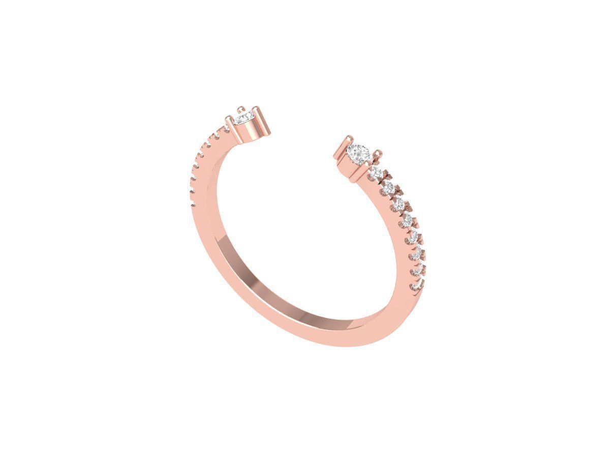 2 Stone Wedding Band 3D print model_6